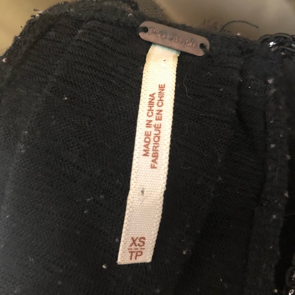 Free People Knit Noodle Strap Tank Top with Leaf Details - Picture 9 of 11